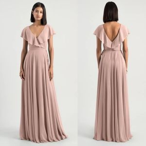 Jenny Yoo x BHLDN Ellis Flutter-Sleeve Open-Back